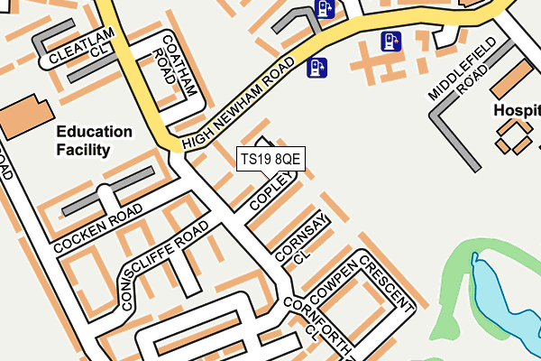 TS19 8QE map - OS OpenMap – Local (Ordnance Survey)