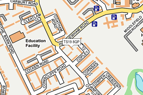 TS19 8QP map - OS OpenMap – Local (Ordnance Survey)