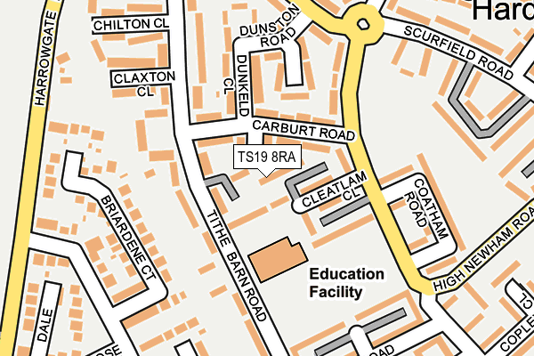 TS19 8RA map - OS OpenMap – Local (Ordnance Survey)