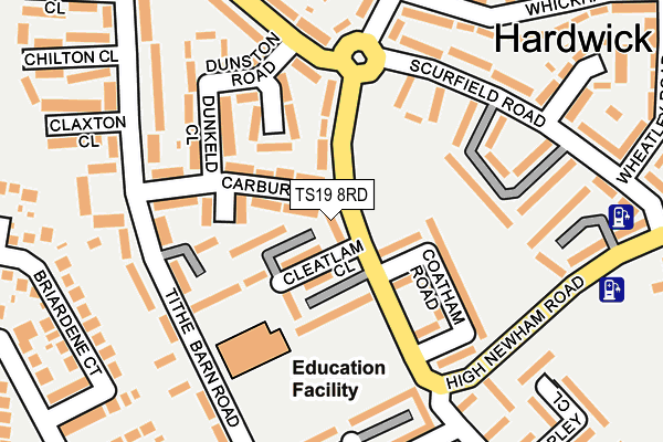 TS19 8RD map - OS OpenMap – Local (Ordnance Survey)