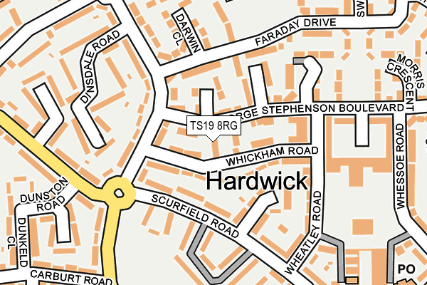 TS19 8RG map - OS OpenMap – Local (Ordnance Survey)