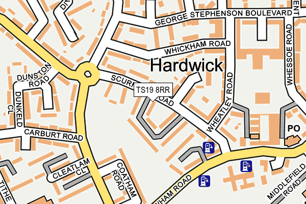 TS19 8RR map - OS OpenMap – Local (Ordnance Survey)