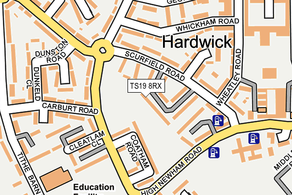 TS19 8RX map - OS OpenMap – Local (Ordnance Survey)