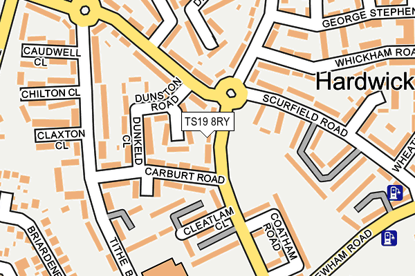 TS19 8RY map - OS OpenMap – Local (Ordnance Survey)