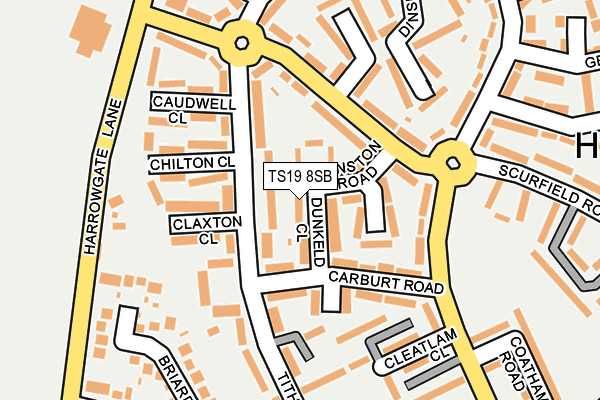 TS19 8SB map - OS OpenMap – Local (Ordnance Survey)