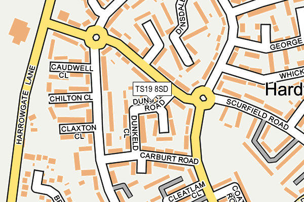 TS19 8SD map - OS OpenMap – Local (Ordnance Survey)