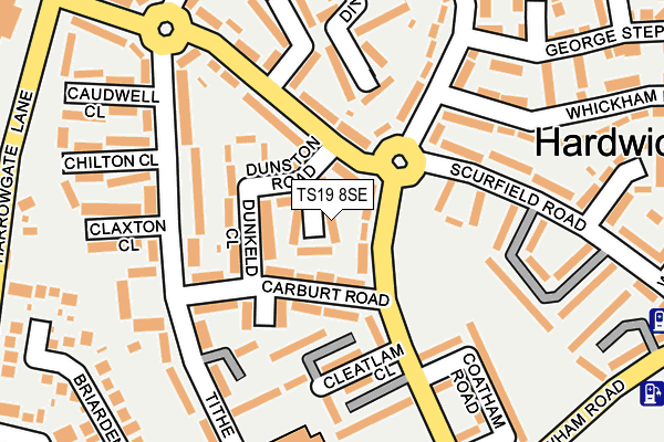 TS19 8SE map - OS OpenMap – Local (Ordnance Survey)