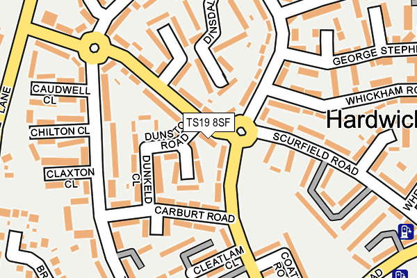 TS19 8SF map - OS OpenMap – Local (Ordnance Survey)