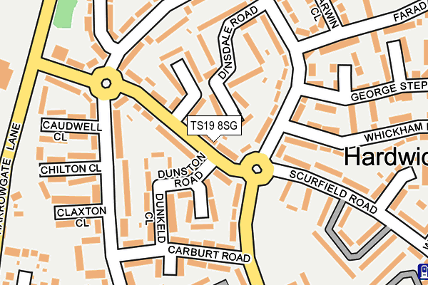 TS19 8SG map - OS OpenMap – Local (Ordnance Survey)