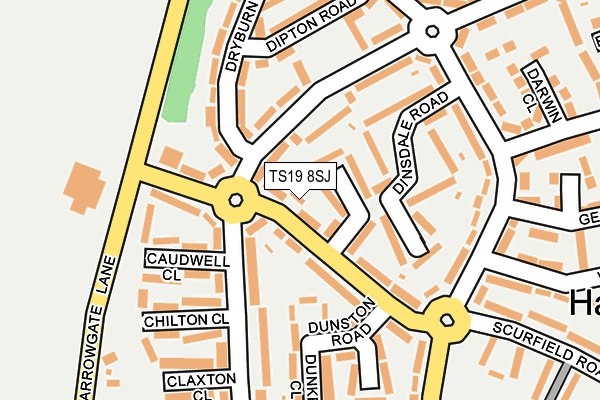 TS19 8SJ map - OS OpenMap – Local (Ordnance Survey)