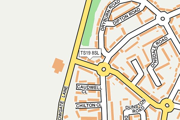 TS19 8SL map - OS OpenMap – Local (Ordnance Survey)
