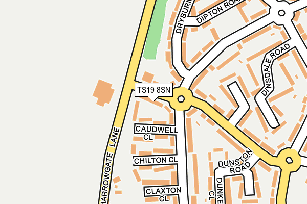 TS19 8SN map - OS OpenMap – Local (Ordnance Survey)