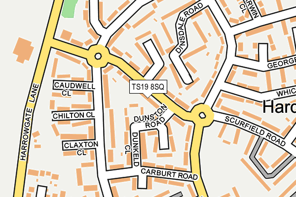 TS19 8SQ map - OS OpenMap – Local (Ordnance Survey)