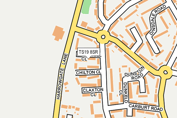 TS19 8SR map - OS OpenMap – Local (Ordnance Survey)