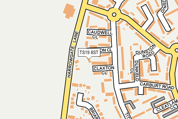 TS19 8ST map - OS OpenMap – Local (Ordnance Survey)