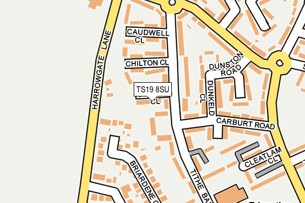 TS19 8SU map - OS OpenMap – Local (Ordnance Survey)