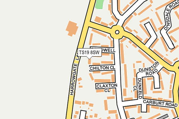 TS19 8SW map - OS OpenMap – Local (Ordnance Survey)