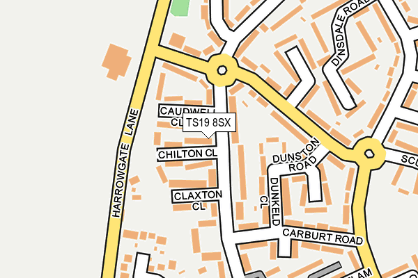 TS19 8SX map - OS OpenMap – Local (Ordnance Survey)