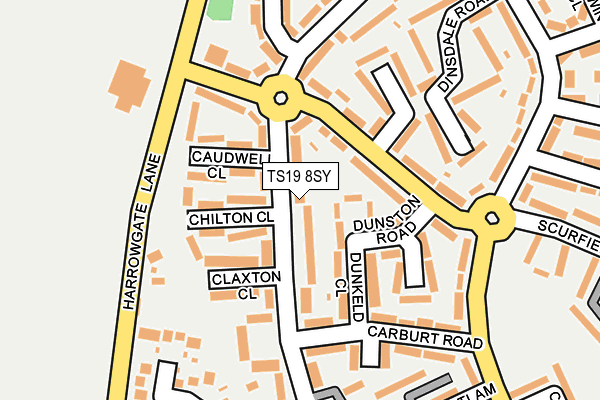 TS19 8SY map - OS OpenMap – Local (Ordnance Survey)