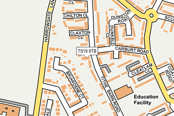 TS19 8TB map - OS OpenMap – Local (Ordnance Survey)