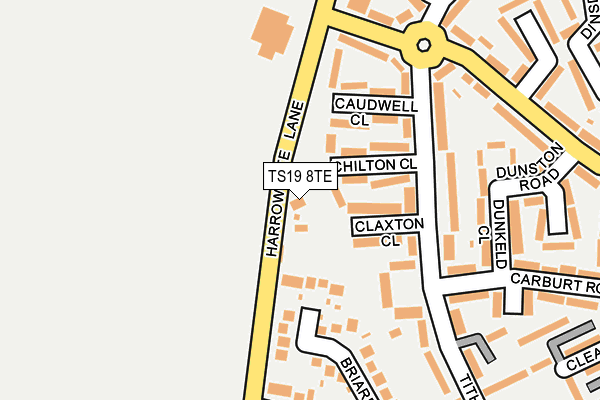 TS19 8TE map - OS OpenMap – Local (Ordnance Survey)