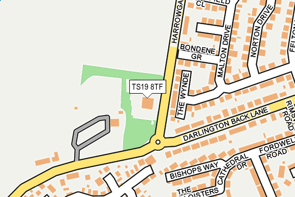 TS19 8TF map - OS OpenMap – Local (Ordnance Survey)