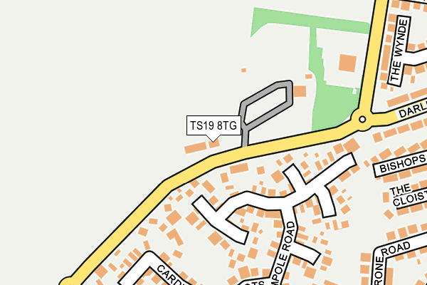 TS19 8TG map - OS OpenMap – Local (Ordnance Survey)