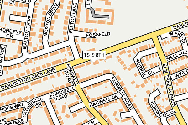 TS19 8TH map - OS OpenMap – Local (Ordnance Survey)