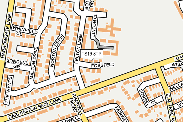 TS19 8TP map - OS OpenMap – Local (Ordnance Survey)