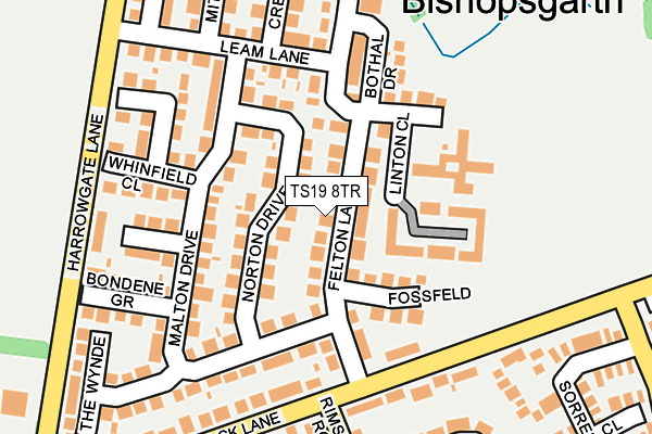 TS19 8TR map - OS OpenMap – Local (Ordnance Survey)
