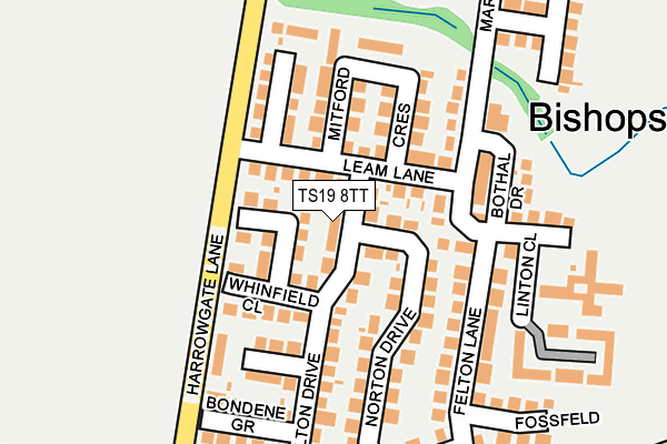 TS19 8TT map - OS OpenMap – Local (Ordnance Survey)