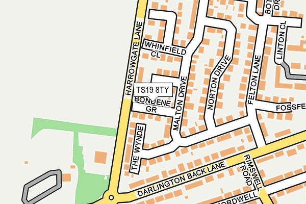 TS19 8TY map - OS OpenMap – Local (Ordnance Survey)