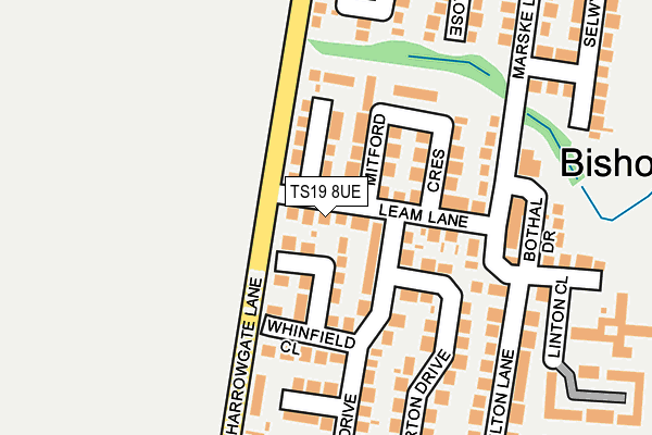 TS19 8UE map - OS OpenMap – Local (Ordnance Survey)