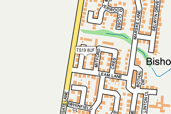 TS19 8UF map - OS OpenMap – Local (Ordnance Survey)