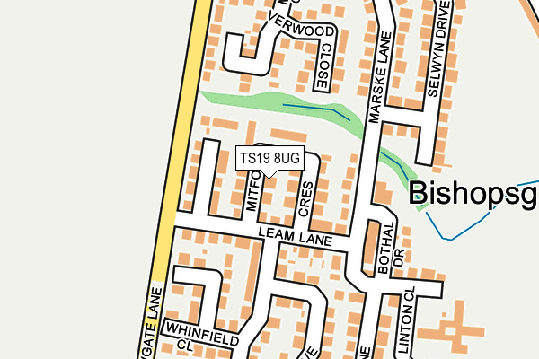 TS19 8UG map - OS OpenMap – Local (Ordnance Survey)