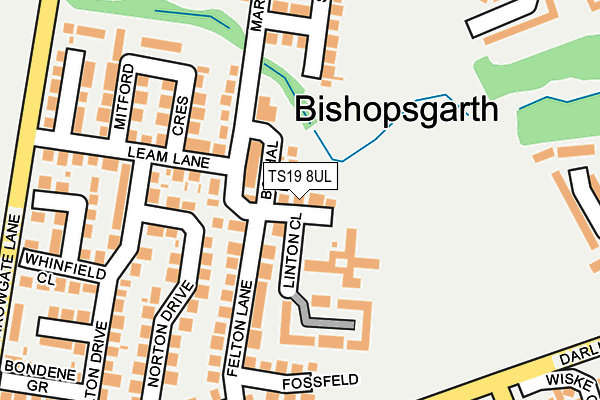 TS19 8UL map - OS OpenMap – Local (Ordnance Survey)