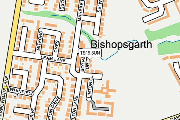 TS19 8UN map - OS OpenMap – Local (Ordnance Survey)