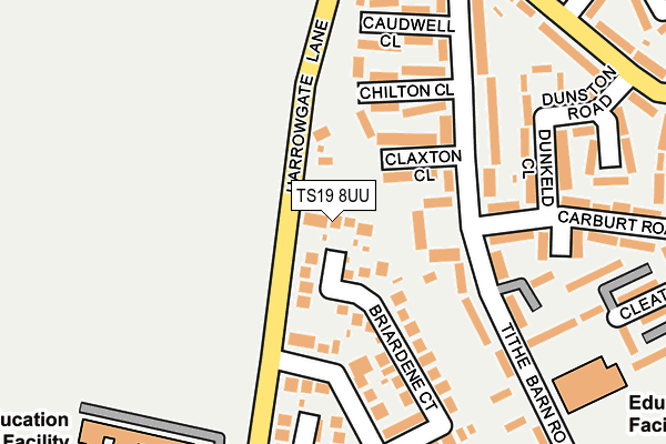 TS19 8UU map - OS OpenMap – Local (Ordnance Survey)