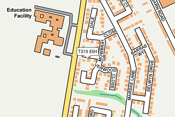 TS19 8XH map - OS OpenMap – Local (Ordnance Survey)