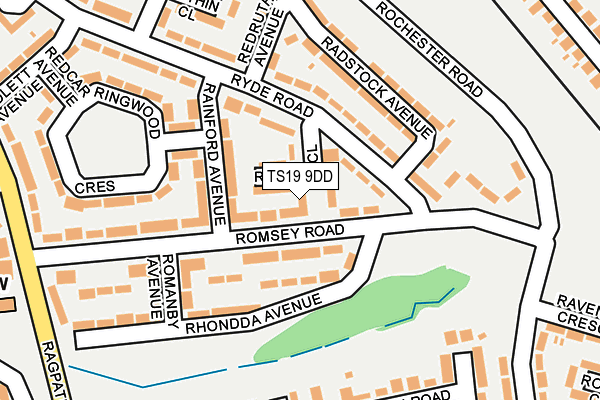 TS19 9DD map - OS OpenMap – Local (Ordnance Survey)