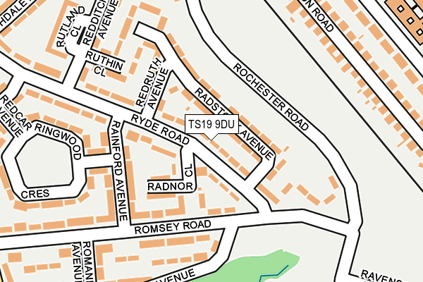 TS19 9DU map - OS OpenMap – Local (Ordnance Survey)