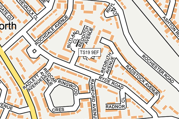 TS19 9EF map - OS OpenMap – Local (Ordnance Survey)