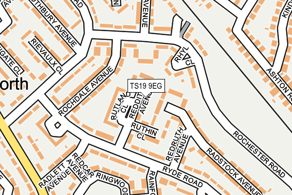 TS19 9EG map - OS OpenMap – Local (Ordnance Survey)