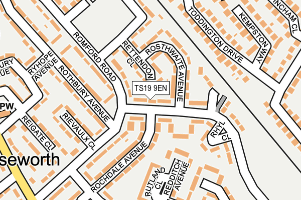 TS19 9EN map - OS OpenMap – Local (Ordnance Survey)