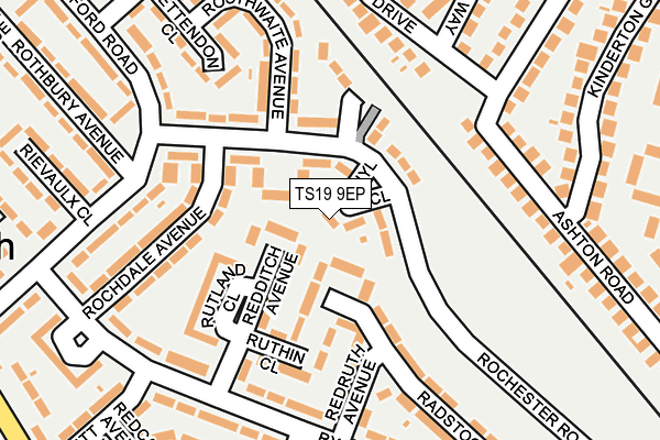 TS19 9EP map - OS OpenMap – Local (Ordnance Survey)
