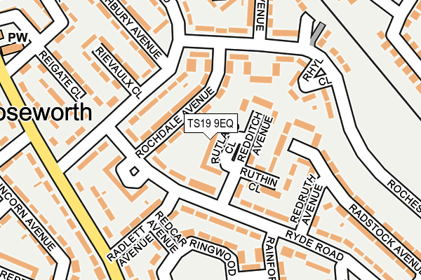 TS19 9EQ map - OS OpenMap – Local (Ordnance Survey)