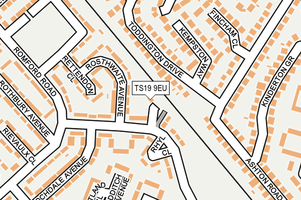 TS19 9EU map - OS OpenMap – Local (Ordnance Survey)