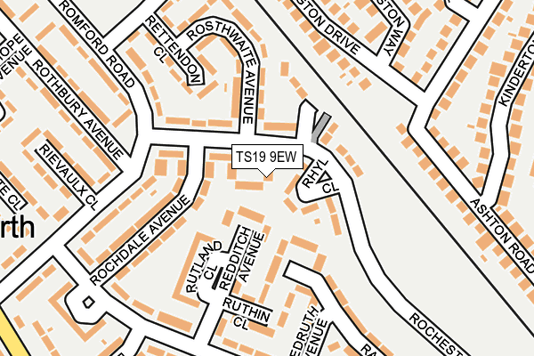 TS19 9EW map - OS OpenMap – Local (Ordnance Survey)