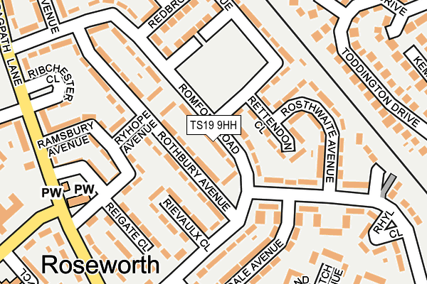 TS19 9HH map - OS OpenMap – Local (Ordnance Survey)