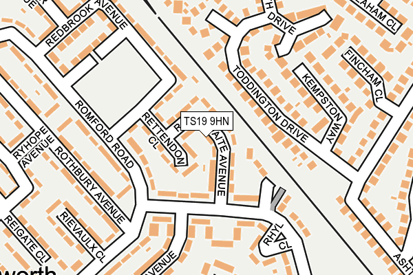 TS19 9HN map - OS OpenMap – Local (Ordnance Survey)